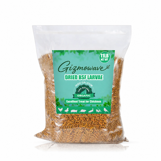 Gizmowave dried black soldier fly larvae 11 lb resealable bag