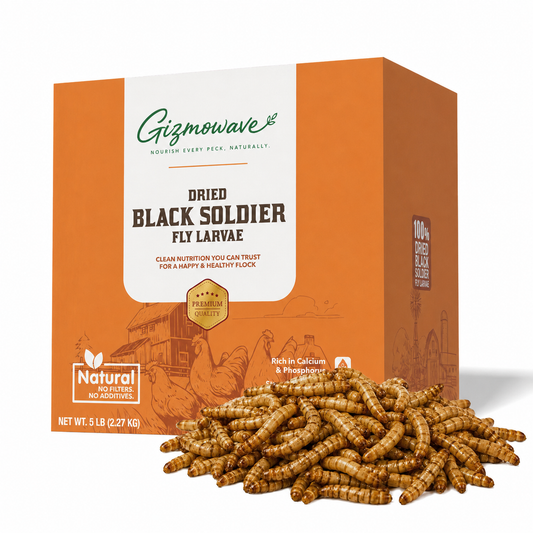 Gizmowave premium dried black soldier fly larvae 5 lb box