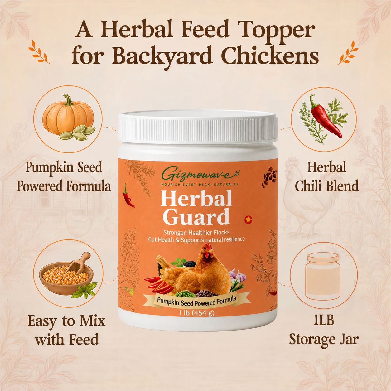 gizmowave Herbal Guard feed topper overview