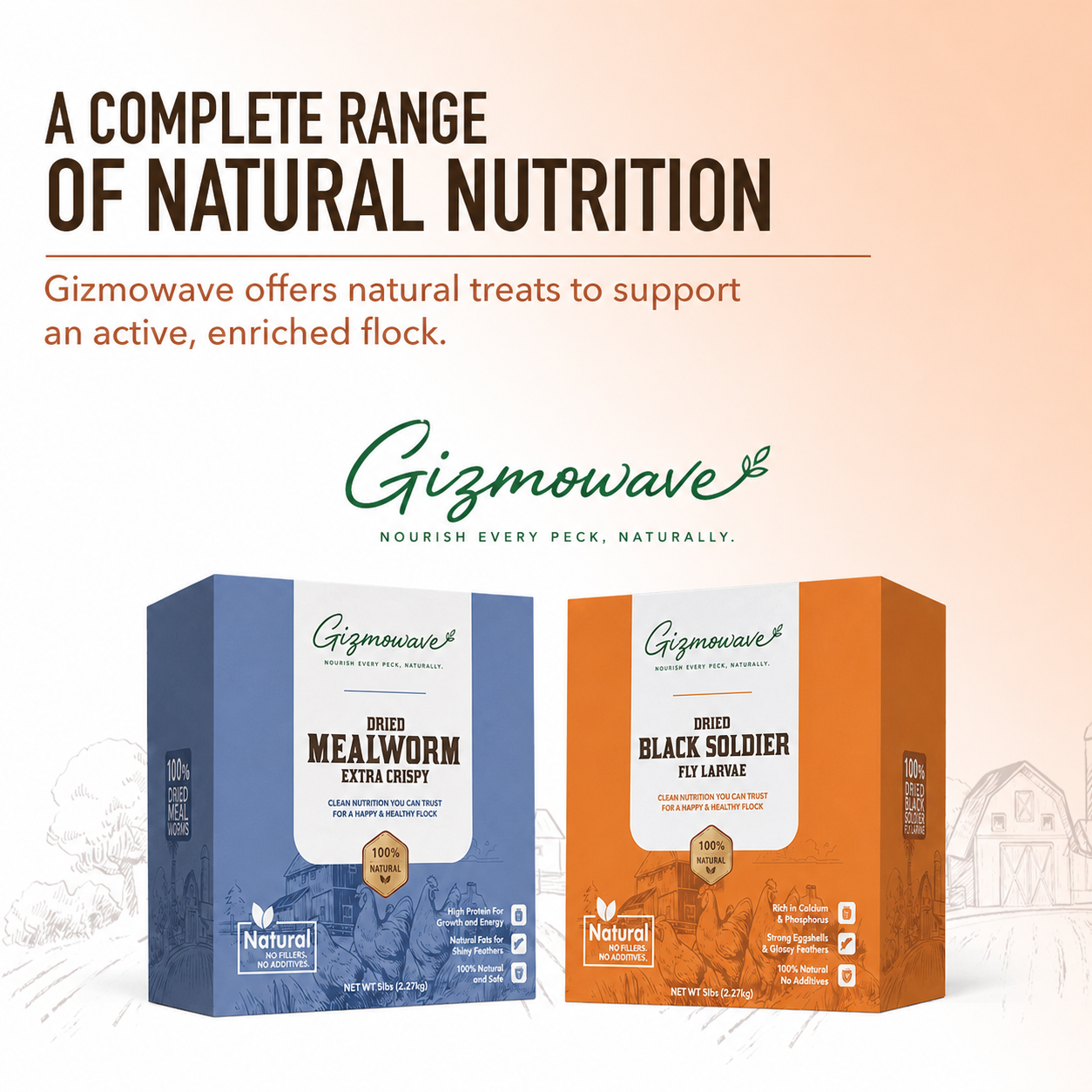 Gizmowave natural poultry treat range